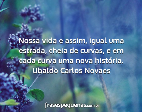 Ubaldo Carlos Novaes - Nossa vida e assim, igual uma estrada, cheia de...